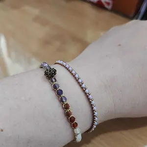 [ Special Pembeli Baru ] Spar.co [Best-Seller & 5.5 Sale & Gift] Gelang Tali  benang rajut Pembawa Keberuntungan dan Rezeki Mutiara Silver - Couple Bracelets Dengan Ikatan Tali Merah Nagita Vintage SP-AAD1231-C