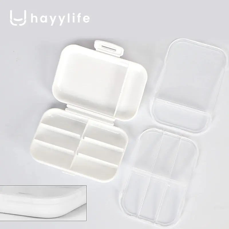 HAYYLIFE Kotak Penyimpanan Obat Harian Segel 8 Sekat, Mini Portable Tempat Pil Tablet Transparan Multifungsi Untuk Travel Perjalanan HL-AGB745 1