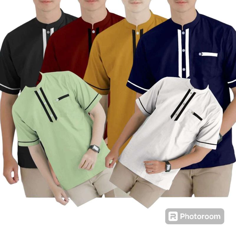 Product Introduction of BAJU KOKO KURTA ABU BAKAR LENGAN PENDEK MUSLIM PRIA DEWASA TERBARU 2024 1