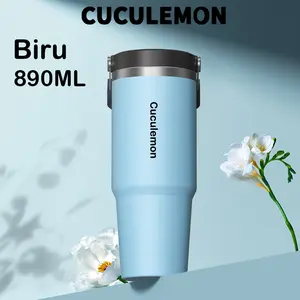 Cuculemon Tumbler Stainless Steel Vacuum Termos Tahan Panas Dingin Insulated Botol Minum Portable Kopi Cup