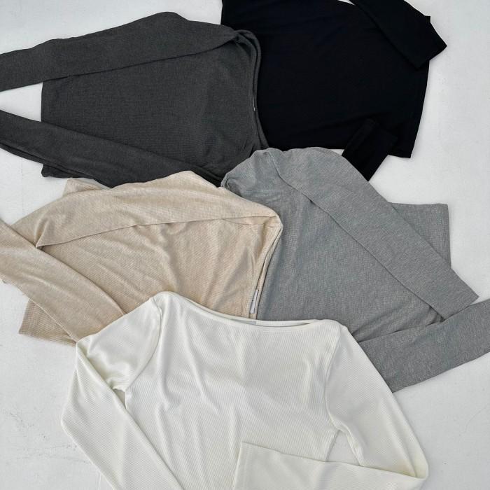 February Top | Atasan Knit Wanita Korean Top Baju Knit Wanita 1