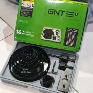 Holesaw Mata Bor Kayu Set 16pcs Hole Saw 16 pcs Alat Pembuat Lubang merek random