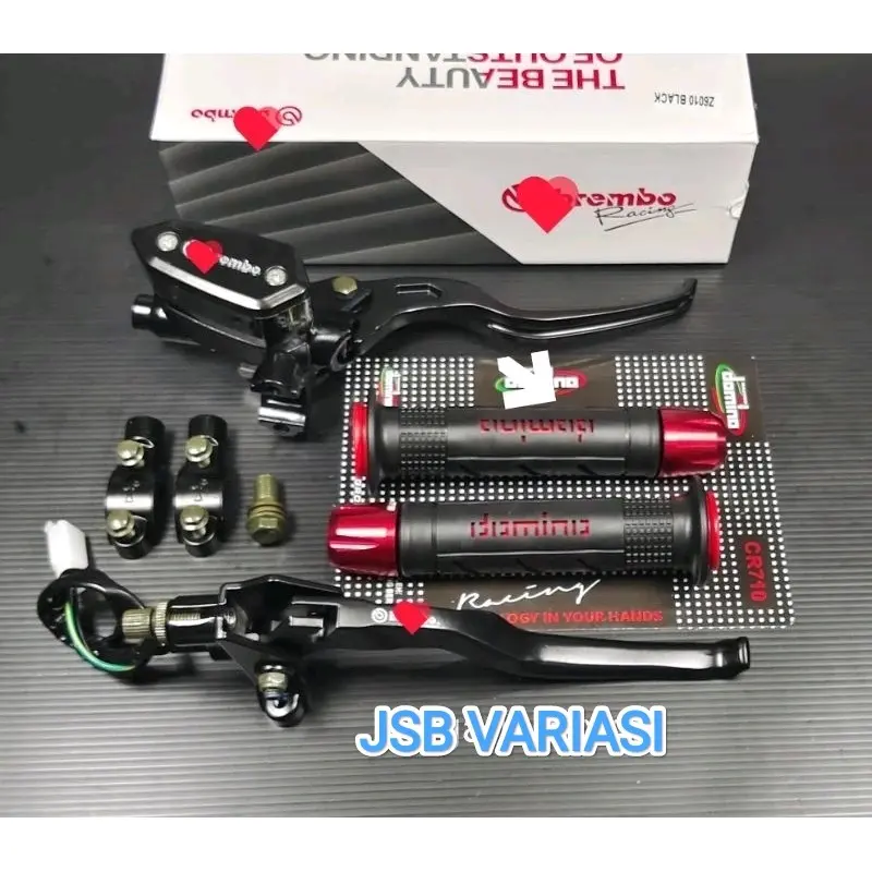 Master Rem Tabung Tipe Oval + Handgrip Dominool + Jalu Stang Cnc Semua Tipe Motor - JSB VARIASI