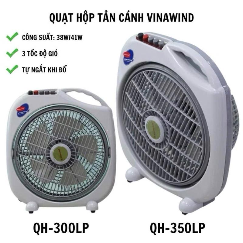 Quạt tản gió x19 Vinawind QH-300LP/QH-350LP, công suất 38W/41W, 3 tốc độ gió, tự ngắt khi đổ