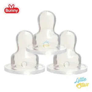 3 Pcs Paket Dot Gepeng Lusty Bunny Silicone Nipple Karet Orthodontic