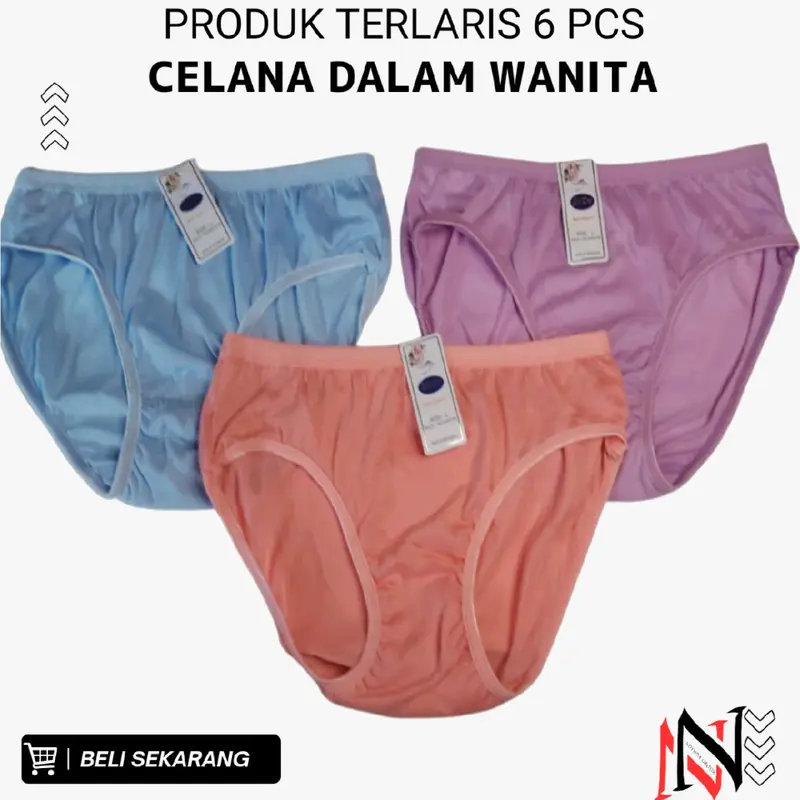 GHC 6 Pcs Celana Dalam Wanita Remaja Dewasa size M, L, XL, XXL, 4L, 5L  Katun Cewek 2