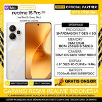 Gambar REALME 15 PRO 5G 12/512 REALME 15PRO 5G 12/256 REALME15 PRO 5G 12/512 GARANSI RESMI INDONESIA - 12/256 GREEN, TANPA BONUS dari Cuan Gadget.id Kota Bekasi 2 Tokopedia
