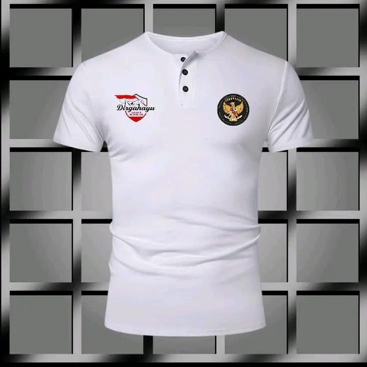 kaos lengan panjang HUT 1945 kemerdekaan republik indonesia 1945 terbaru 2025 Merah Keren Baju Distro Pria Katun Wanita Putih Nyaman 2