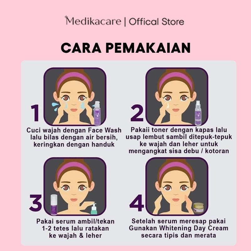 Product Introduction of Medikacare Basic Skincare 3 in 1 - Mencerahkan kulit kusam (Facial wash + Moisturizer + Sunscreen) 13