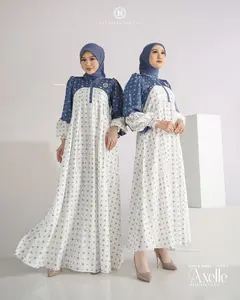 AXELLE SERIES DRESS MIDI KAFTAN BY NADHEERA LUXURY GAMIS SIMPEL COMFY ELEGAN BAHAN CALLISTA SILK PREMIUM
