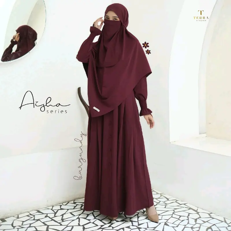 Aisha by Shahia Syar'i Gamis Wanita Dress Pesta Maxi Remaja Crinkle Airflow 2