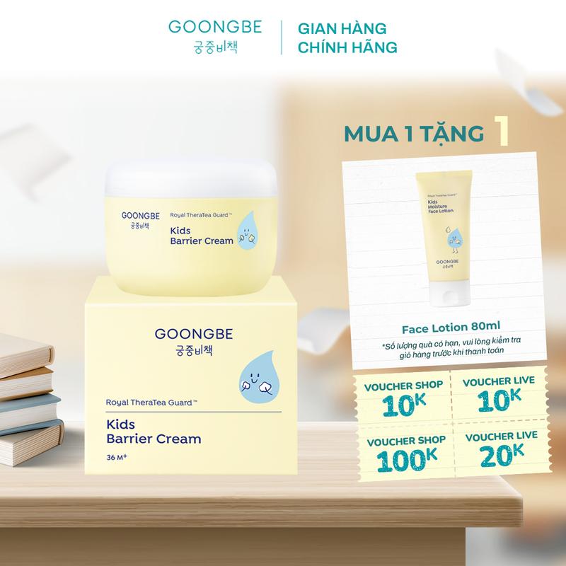 Kem Dưỡng Ẩm Chuyên Sâu GOONGBE Kids Barrier Cream Dành Cho Mặt & Body Giúp Da Ẩm Mượt, Mềm Mại 180ML