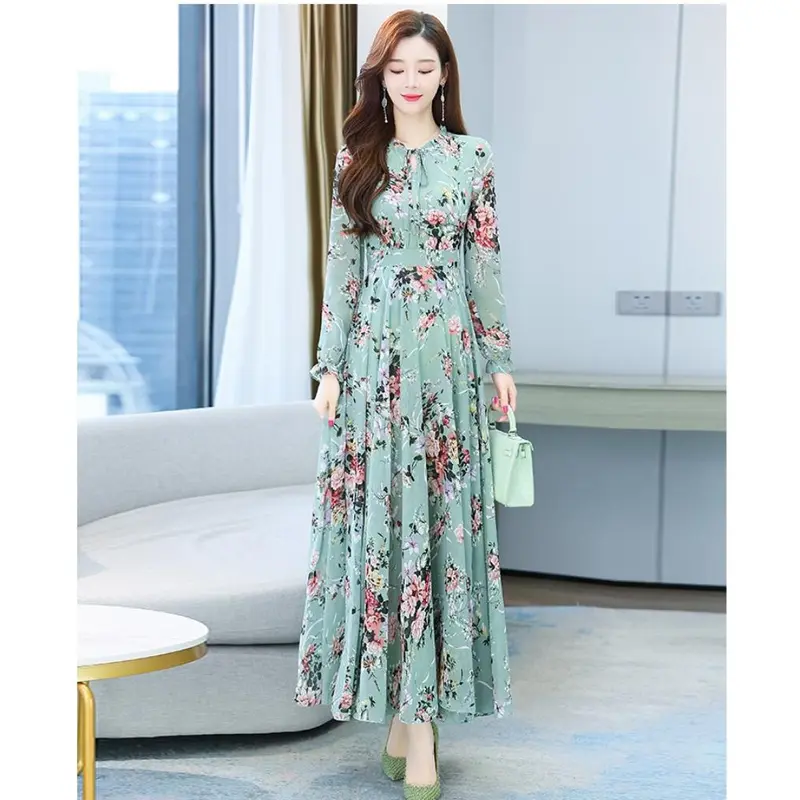 Mikka Floral Maxi Dress Wanita Import TM 97710 4