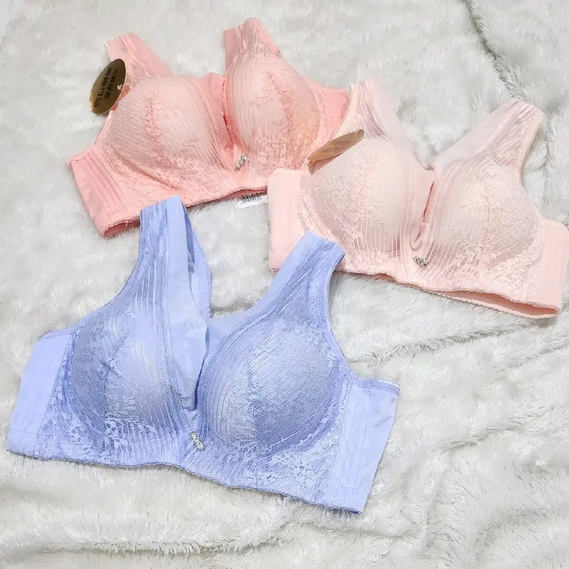 [ OBRAL ISI 3PCS TIDAK BISA PILIH WARNA ] Bra Wanita Kawat Busa -+2cm Bra Penekan Lemak Tali Sambung Kait 4 Size 34-40 Cup  B to C bh 8888 3