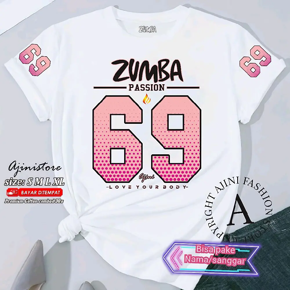 kaos zumba atasan olahraga wanita terbaru baju senam zumba aerobic cotton combad 30s (zumba passion) ajinistore kaos zumba import kaos zumba full color