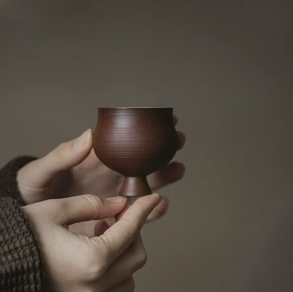 Kongfu tea set cup,Japanese style wabi-sabi drink ware,home office individual water cup,pottery ancient cup