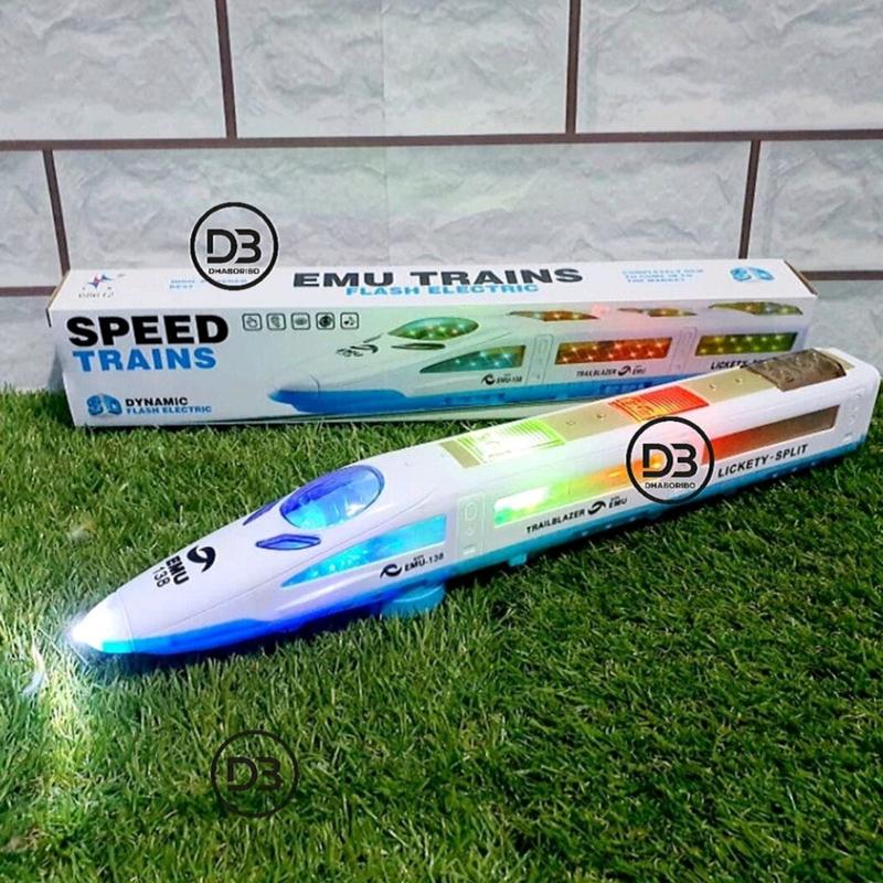 KERETA CEPAT MRT SPEED TRAINS MAINAN EDUKASI ANAK LAMPU MUSIK Baterai ...
