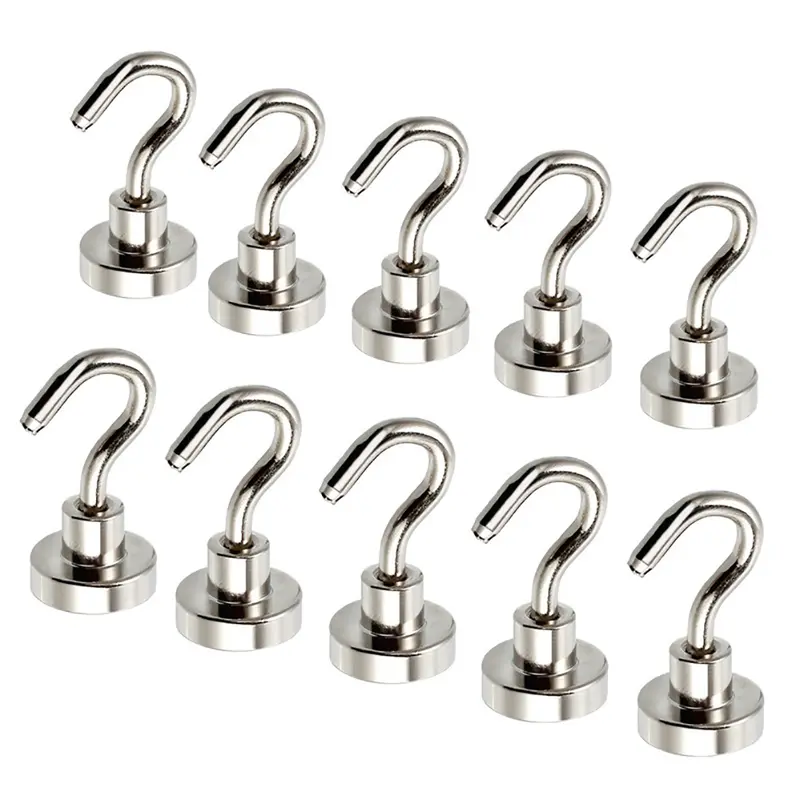 Pao - Móc Từ Ferrite D16 16Mm, 10 Cái, N52, Neodymium, Giữ 55Kg, Nam Châm Mạnh 0