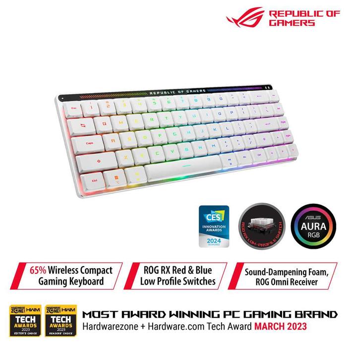 Promo ASUS ROG Falchion RX Low Profile 65% compact wireless gaming ...