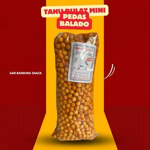 PROMO 500 Gram Tahu bulat Mini Kering renyah  pedas gurih asin cemilan khas ciamis Kering Food Snack Keripik  Manis  Kripik Makanan Camilan organik  halal Bawang Sambal Msg