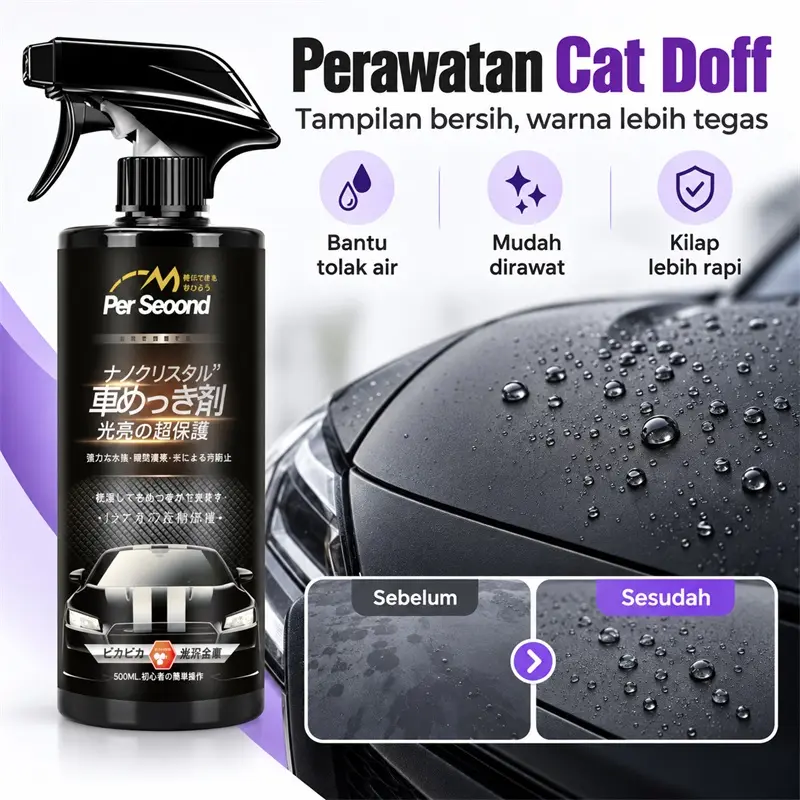 Semprotan Nano Coating Doff Matte 500ml membantu melindungi serta ...