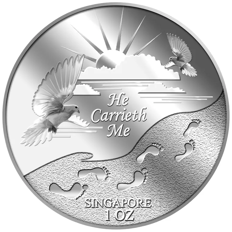 999 Pure Silver | 1 Oz He Carrieth Me Silver Medallion