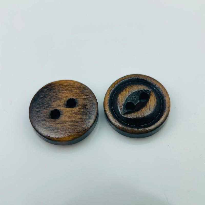 Product Introduction of Vintage Brown Wooden Shirt Buttons, Angel Eye, Tailor Textile Decoration and Sewing Pants Skirts, 12.5/15mm 10/20pcs 14