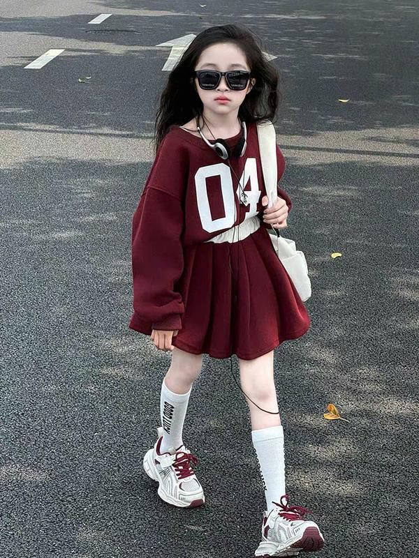   S04  Hàng có sẵn  Set Áo Kèm Chân Váy Nỉ Sành Điệu Cá Tính Cho Bé Gái Từ 15-50kg Chất Liệu Nỉ Mềm Mại Phong Cách Sành Điệu Và Cá Tính 