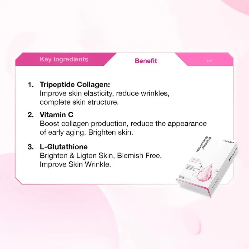 NEWLAB GlutaColl-5500 7 15 SACHET minuman glutathione Brightlogy Gluta Coll 5500 newlab Newlab+ Newlab collagen drink reguler box 15 sachet 7 sachet glutacoll 5500 5