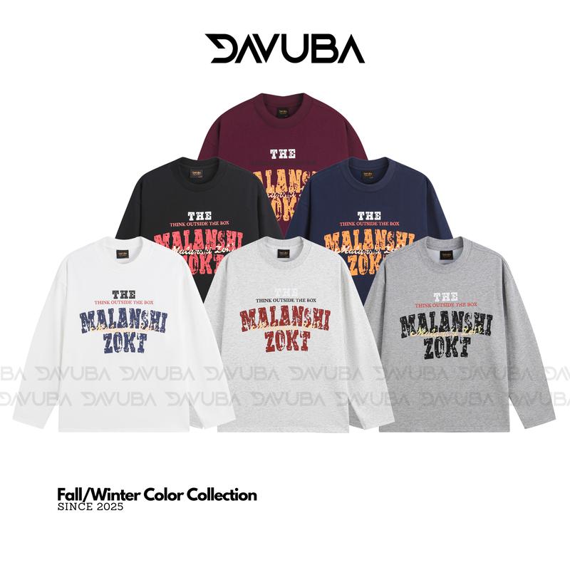   Deal mở bán   DAVUBA  Áo Thun Dài Tay Malanshi Long Tee 300gsm nam nữ SM163 