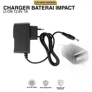 CHARGER CASAN BATERAI CORDLESS BOR IMPACT CAS 21V bisa utk 12V 36V 48V 18V 16V JLD Adapter