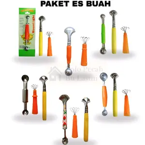 SATU PAKET ALAT KEROKAN SERUTAN ES BUAH / KEROKAN SERUTAN BUAH KELAPA DEGAN /  KEROKAN SERUTAN BUAH BLEWAH MELON BULAT