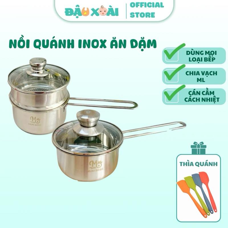 ( Tặng thìa quánh ) Nồi quánh cháo inox thường Lion Baby Mum bebe quánh cháo quánh bột ăn dặm cho bé Đậu Xoài Shop ( Không phải NGUYÊN KHỐI)