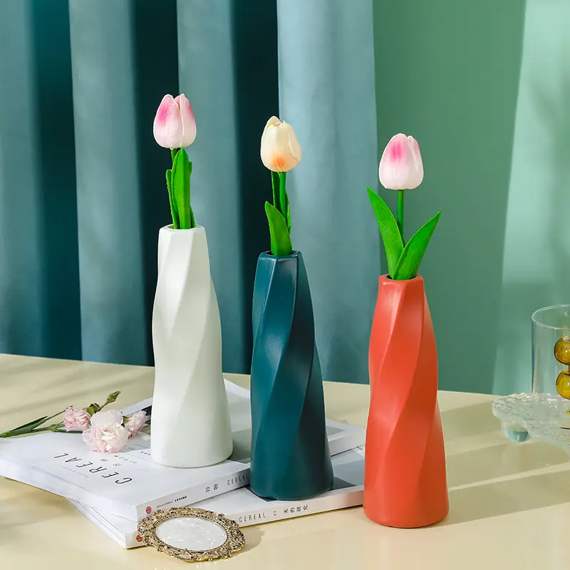 31/5000 European vase decoration living room flower arrangement American table modern light luxury style home TV cabinet dried flowers Soft decoration Ornaments