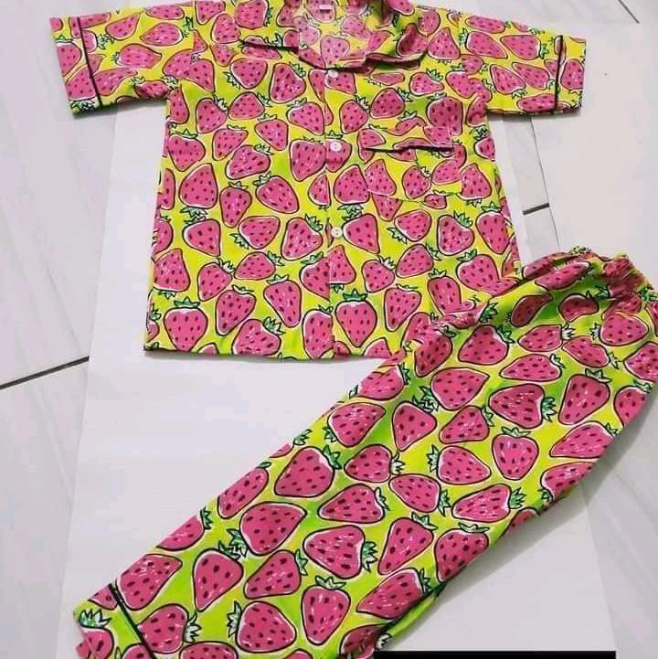 piyama katun micro untuk usia 5th, 6th,7th 0