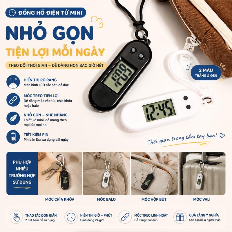 Đồng hồ điện tử chuyên dụng cho học sinh, đồng hồ kỹ thuật số cầm tay, đồng hồ…