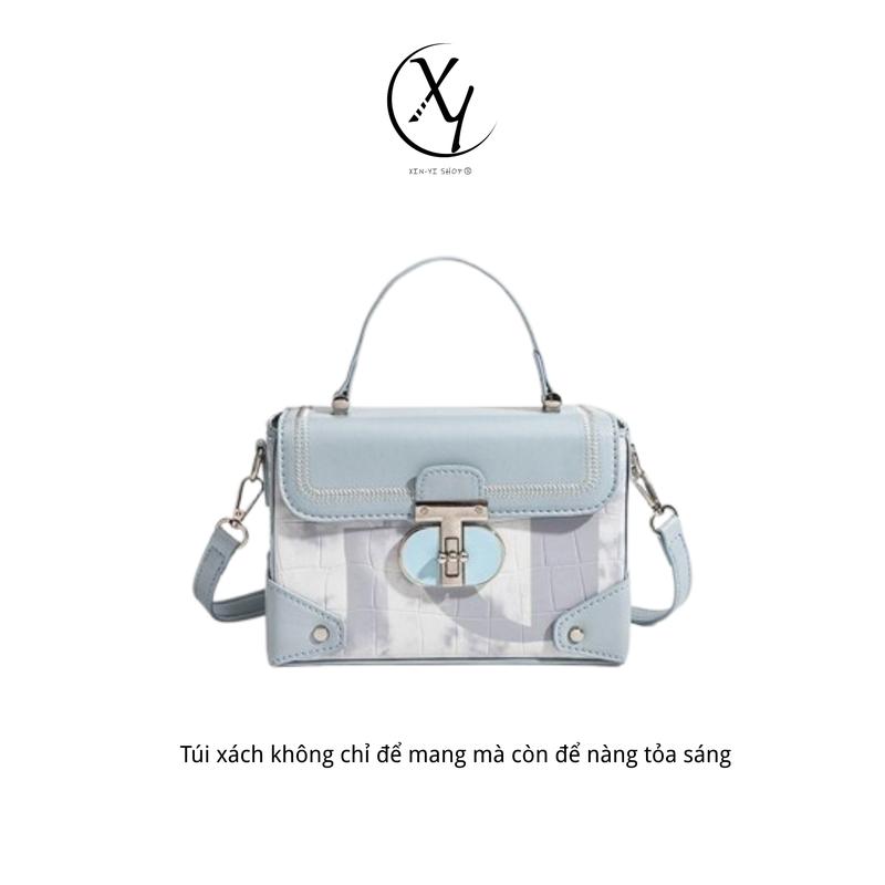 Deal độc quyền Xinyi SIZE:20X13X8 Xinyi Bag Mẫu tết Túi Cốp Nữ Đeo Chéo Dạng Hộp Dây Da Xinh Xắn Đi Chơi Đi Làm Phong Cách Thời Trang Quảng Châu Bag Len