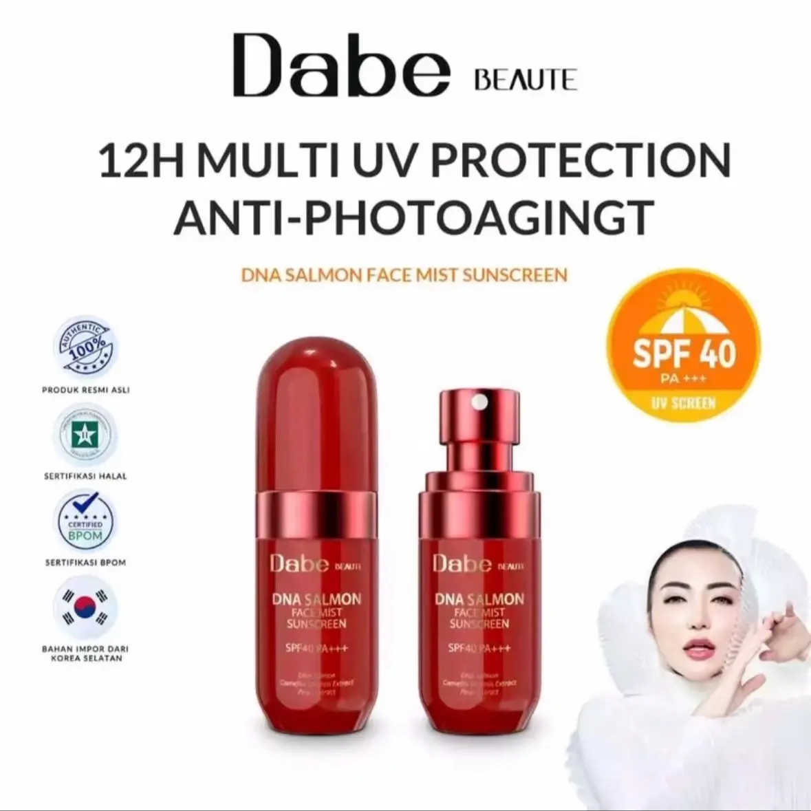 Face Mist SPF 40 PA++++ Dabe Beaute