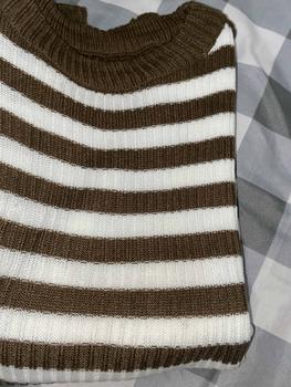 Product Review of Atasan 0blong Salur Wanita Kaos O-neck Knit Rajut Style Korea Baju Fit from a**a 0