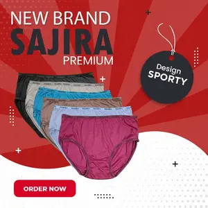 New Sajira Sporty (15222) - Cd Wanita Premium Sporty, Bahan Adem, Motif Polos, Cocok Untuk Remaja Wanita dan Dewasa. Katun Nyaman Lembut Minimalist multiwarna Cewek