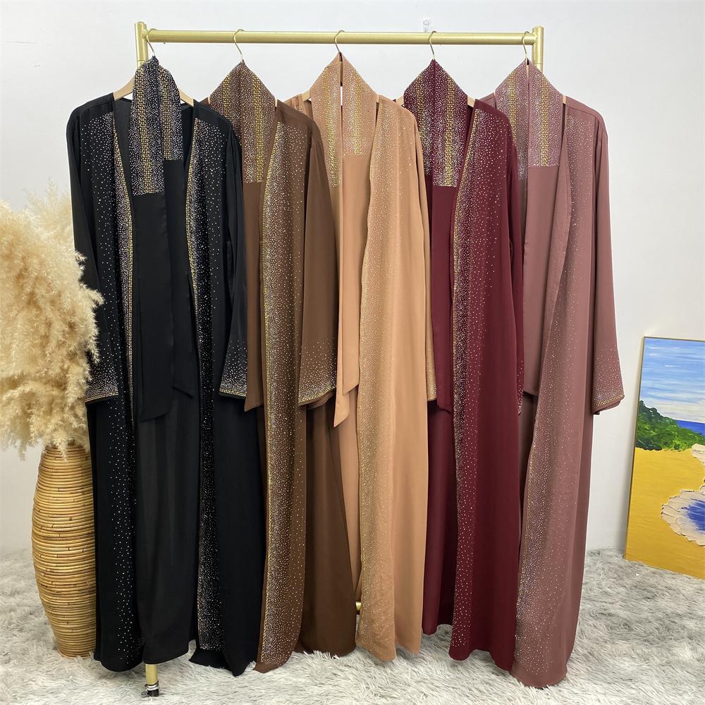 6688# Latest Front Open Kimono Arabic Muslim Abaya Ramanda Eid