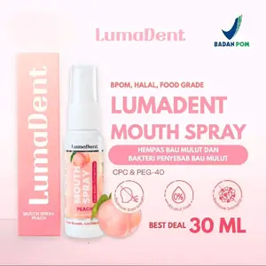 [PROMO] LUMADENT MOUTH SPRAY PEACH FRESH MENTHOL ANTI BACTERIAL MENCEGAH BAU MULUT