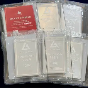 PERAK Batangan SILVER 999,9 LOGAM MULIA 100gram Lotus Archi 100 gr