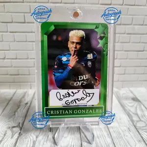 Photocard Original Pesepakbola lendaris Cristian Gonzales bertanda tangan asli beliau dengan bukti kard kpop manhwa