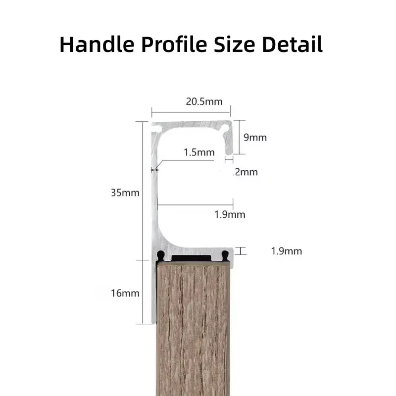 Aluminum Kitchen Cabinet Handle Gola Handles G Profile Concealed Cabinet Profile Pull Furniture Handles