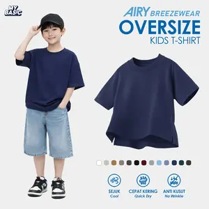 Kaos Oversize Anak Perempuan Laki Laki Airy BreezeWear Anti Kusut Cool Tech