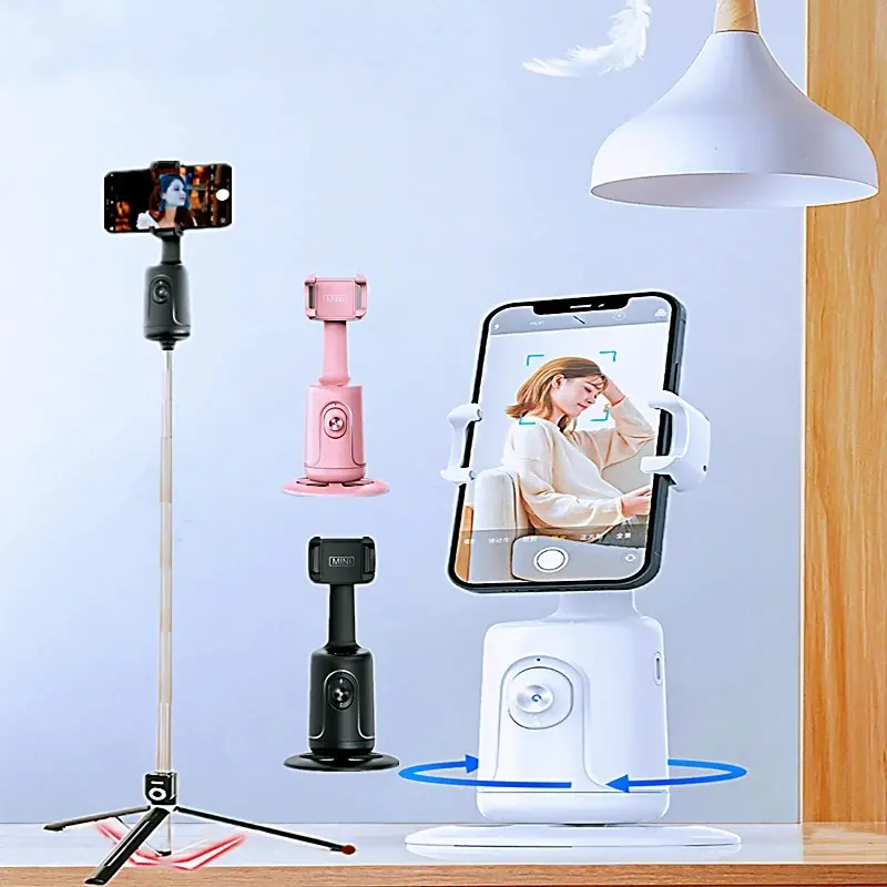 360 Rotation Gimbal Stabilizer With Selfie Tripod Follow Shooting Function gimbal For Tiktok Live Video Photography Accessories Phone Camera Smartphone Cellphone