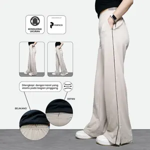 PORTICO - Jean Flare High Waist Baggy Loose Pants Korean Style - Terry - Celana Panjang Wanita PORTICO - Jean Flare High Waist Baggy Loose Pants Korean Style - Terry - Celana Panjang Wanita