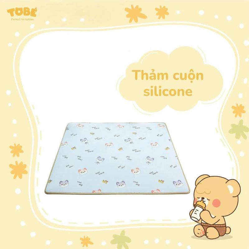 [MẸ XUÂN QUỲNH x TOBÉ x TRƯỜNG THỊNH] THẢM CUỘN SILICONE CHỐNG TRƠN TRƯỢT CHO BÉ (GIAO MẪU NGẪU NHIÊN) MS 1118