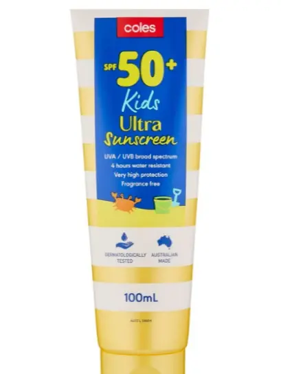 Coles SPF 50+ Sunscreen Kids 100ML Australia 0